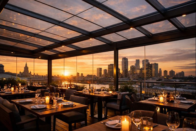 Проект 1. Москва — терраса ресторана на крыше с триплексом