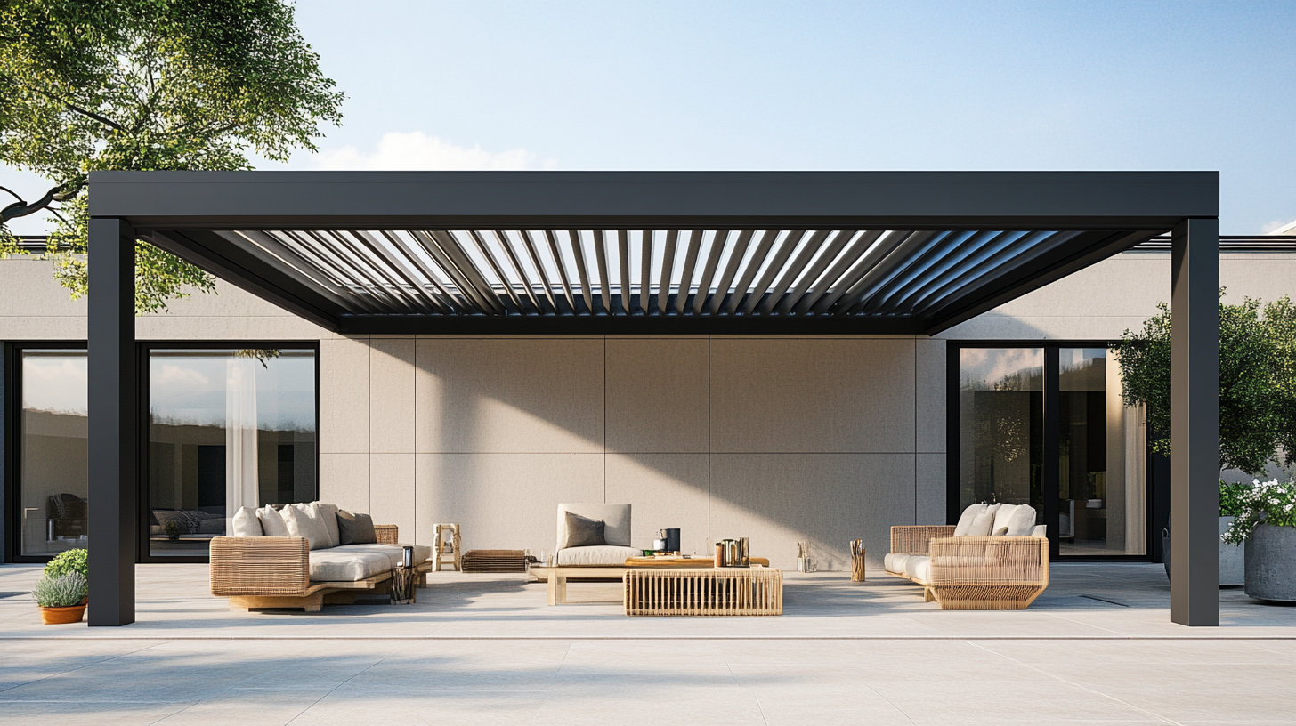 Пергола с раздвижной крышей