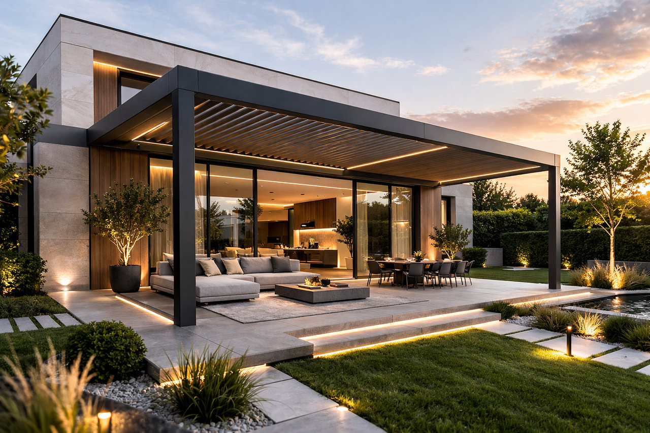 Почему алюминиевая пергола — это не просто навес