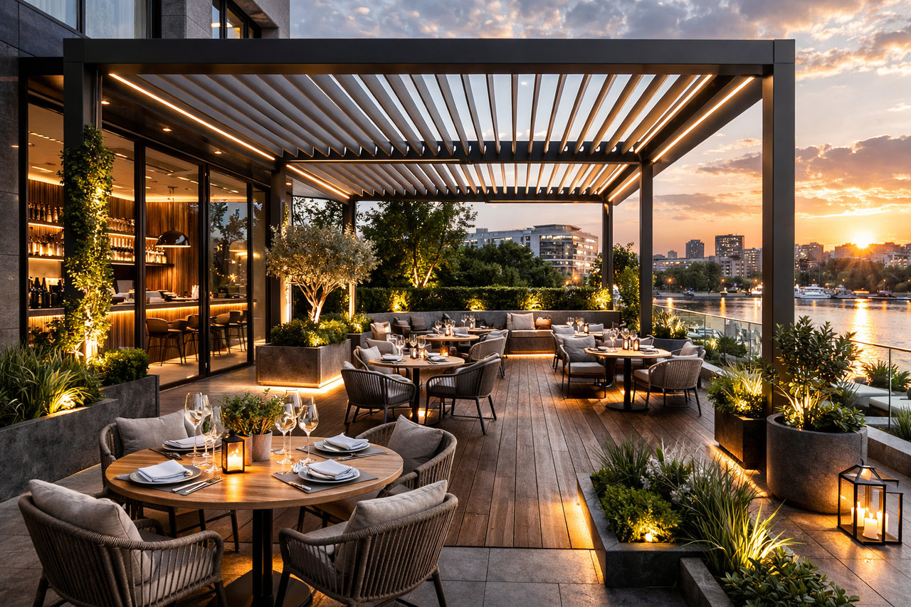 Где применяют биоклиматические перголы