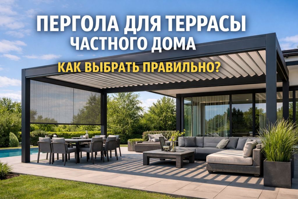 Пергола для террасы частного дома