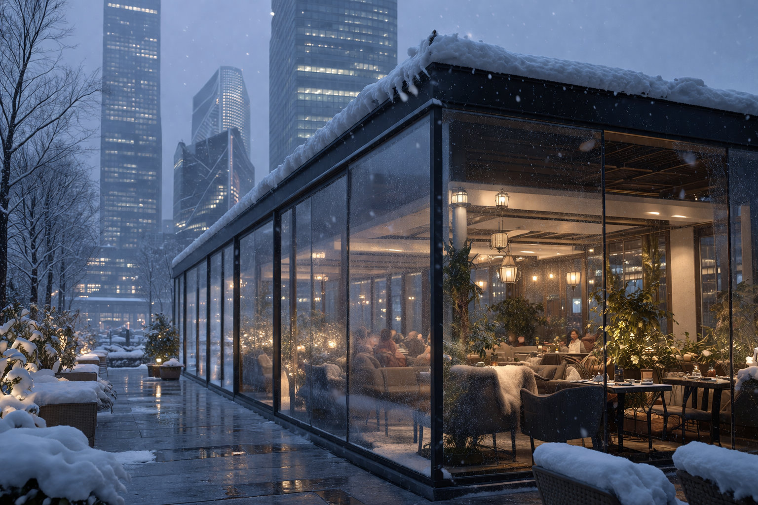 Эксплуатация перголы зимой в Санкт-Петербурге