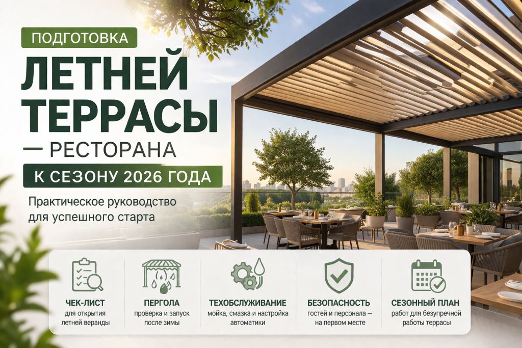 Подготовка летней террасы ресторана к сезону 2026 года