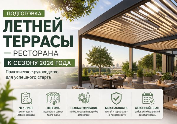 Подготовка летней террасы ресторана к сезону 2026 года