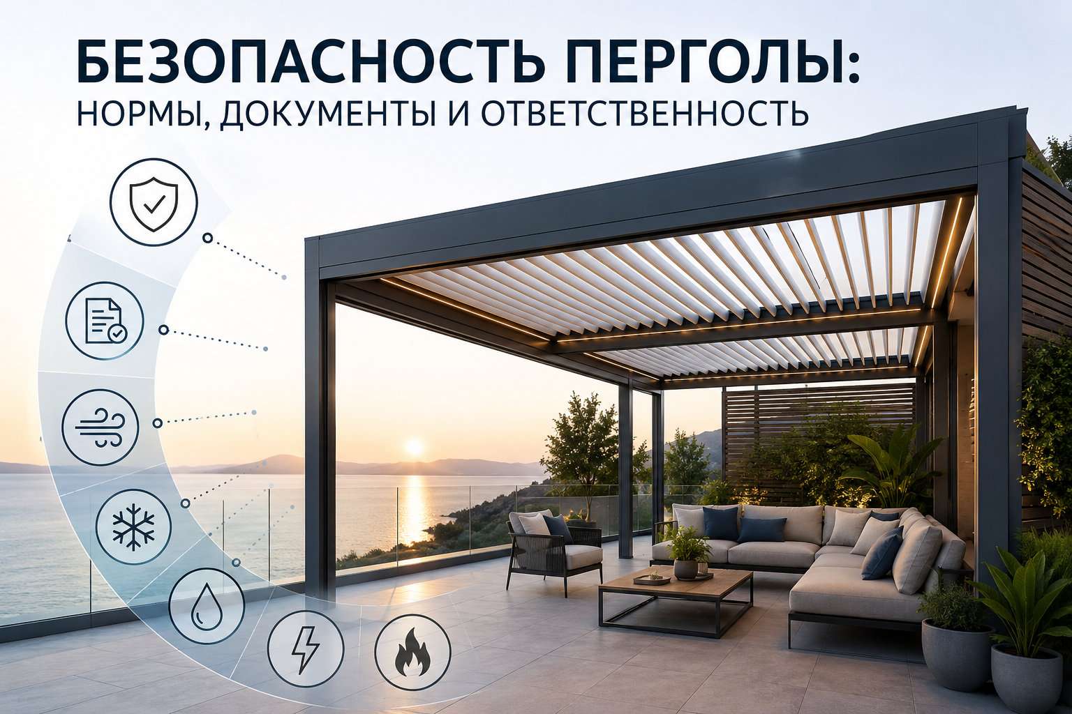 Безопасность биоклиматической перголы