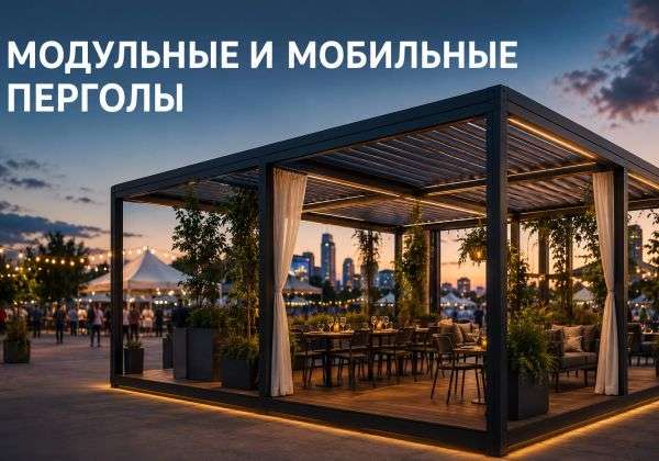 Модульные и мобильные перголы: решения для временных событий и pop-up ресторанов